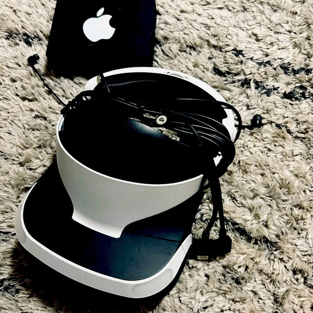 PlayStation VR with camera, controllers, and controller charging dock